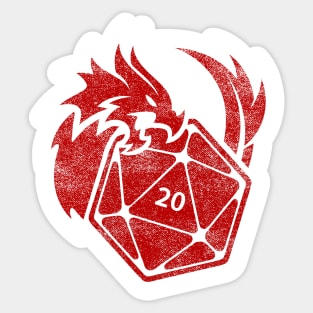 d20 Dragon Dice Sticker